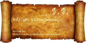 Végh Vilhelmina névjegykártya